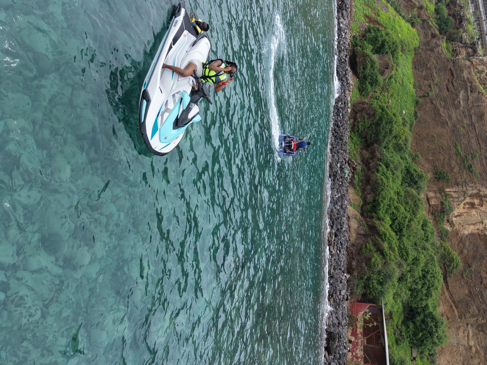 Jet ski rider on turquoise water near the Corniche Ouest - Jet Ski Mermoz, Senegal Nautique